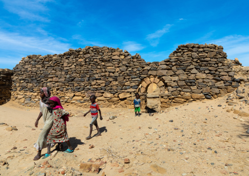 Sudanese children in al Ghazali christian monastery, Northern State, Wadi Abu Dom, Sudan