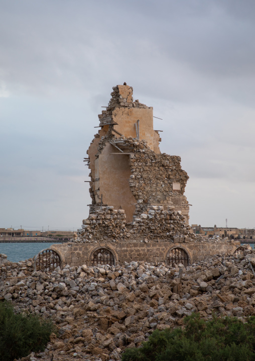 Ruined ottoman coral buildings, Red Sea State, Suakin, Sudan