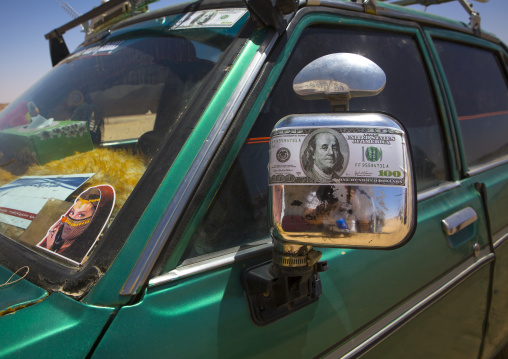 Sudan, Northern Province, Delgo, decorated car