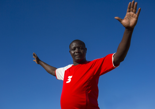 Sudan, Khartoum State, Khartoum, nuba wrestler