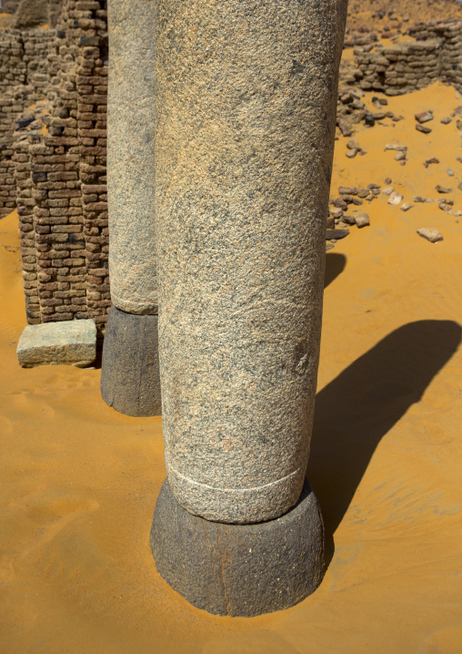 Sudan, Nubia, Old Dongola, ruins of the church of the granite columns