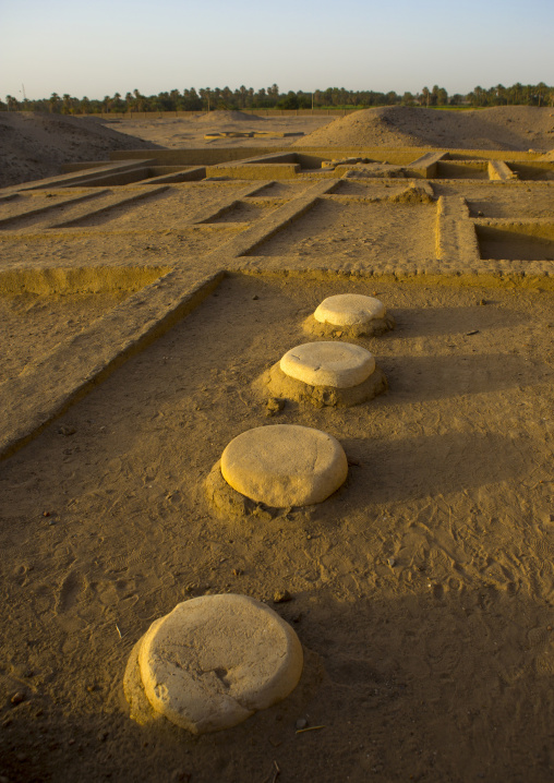Sudan, Northern Province, Kerma, columns in the the western deffufa