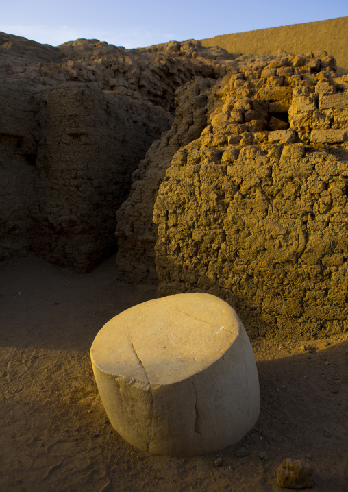 Sudan, Northern Province, Kerma, column in the the western deffufa