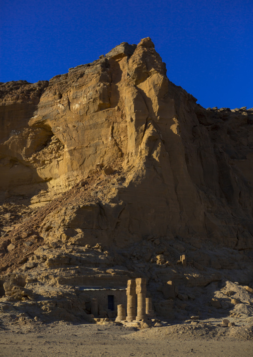 Sudan, Northern Province, Karima, temple of amun in the holy mountain of jebel barkal
