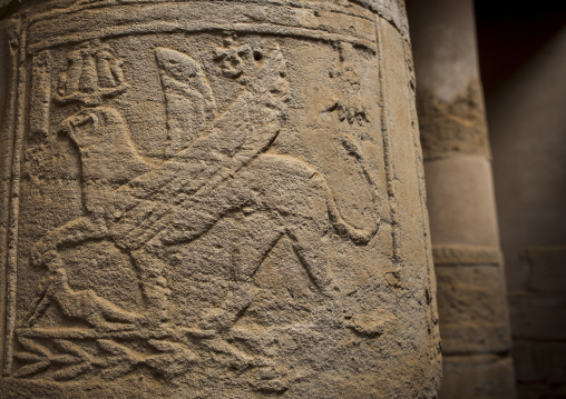 Sudan, Nubia, Naga, interior of the lion temple in musawwarat es-sufra