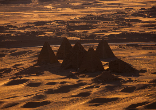 Sudan, Northern Province, Karima, the pyramids at jebel barkal, used by napatan kings
