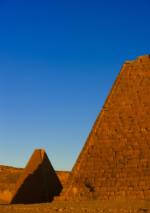 Sudan, Northern Province, Karima, the pyramids at jebel barkal, used by napatan kings