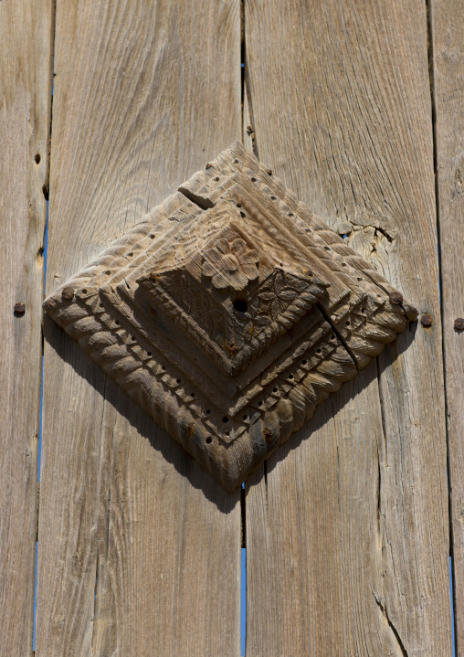Sudan, Port Sudan, Suakin, wooden door decoration