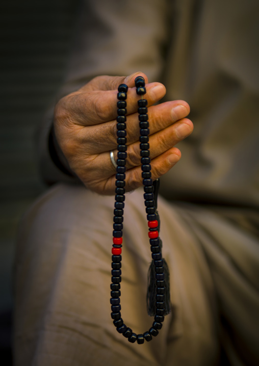 Syrian Man Holding Islamic Prayer Beads, Aleppo, Aleppo Governorate, Syria