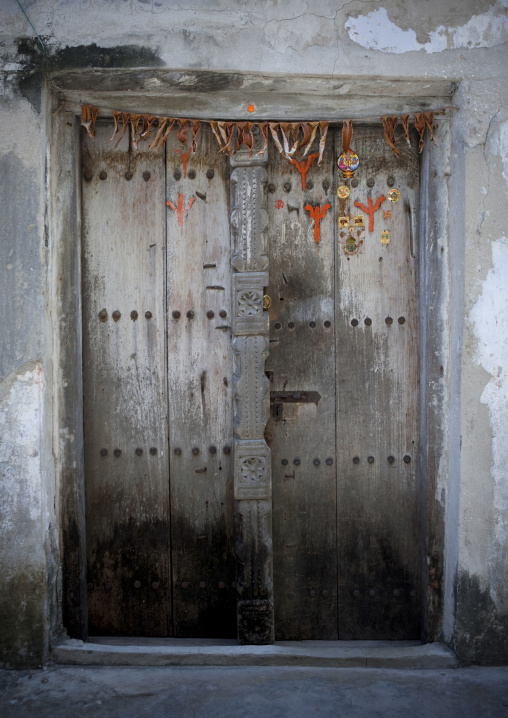 Old door in stone town zanzibar, Tanzania