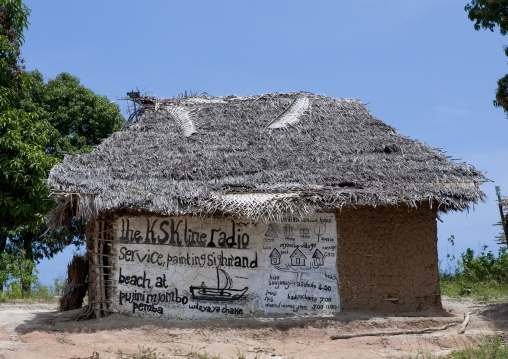 Drawings on a house, Pemba, Tanzania