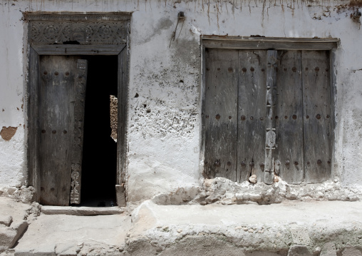 Old door in bagamoyo stone town, Tanzania