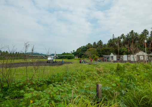 Air vanuatu plane in the domestic aiport, Malampa Province, Malekula Island, Vanuatu
