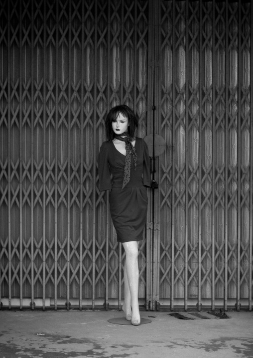 Dummy in front of a closed store, Sapa, Vietnam