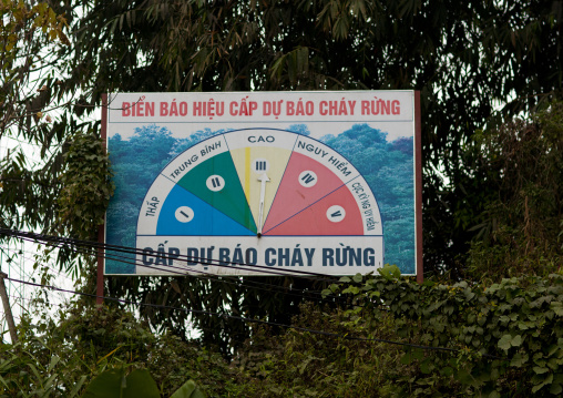 Panel showing the policy of agriculture, Sapa, Vietnam