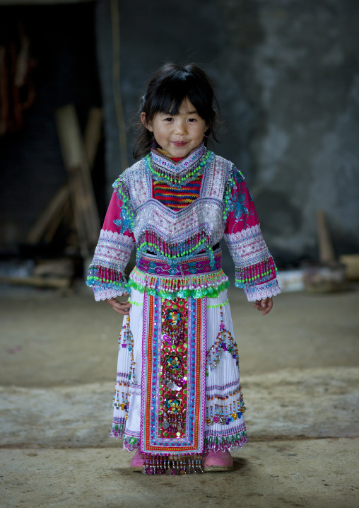 Hmong girl in traditional dress, Sapa, Vietnam