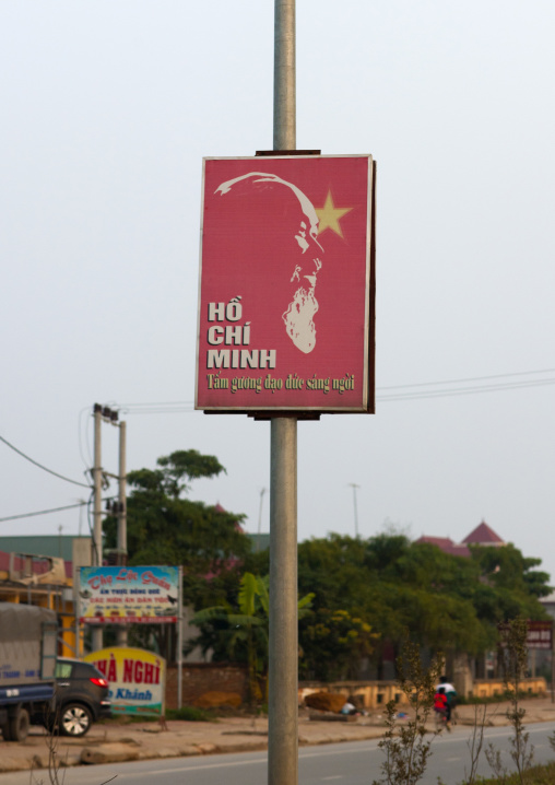 Propaganda billboard of the communist party, Hanoi, Vietnam