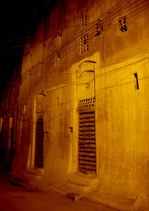 The Old Town Of Shibam At Night, Yemen