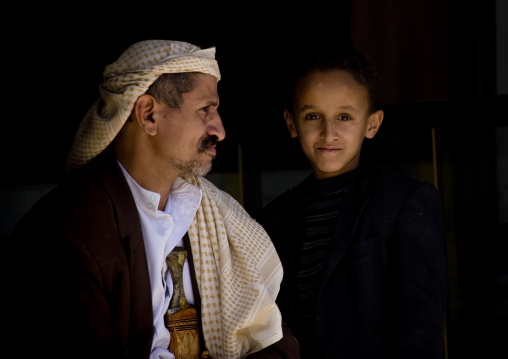 Man With Jambiya And His Son, Amran, Yemen