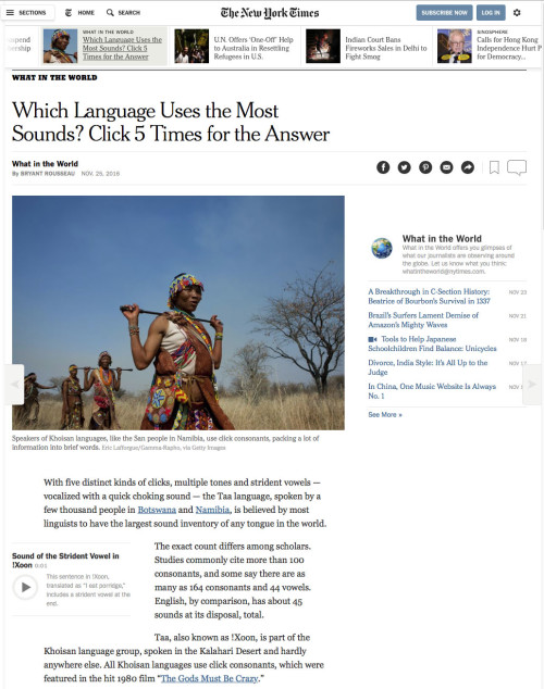 New York Times - Languages