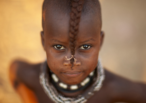 Portrait of a Himba twin girl, Kunene region, Epupa, Namibia