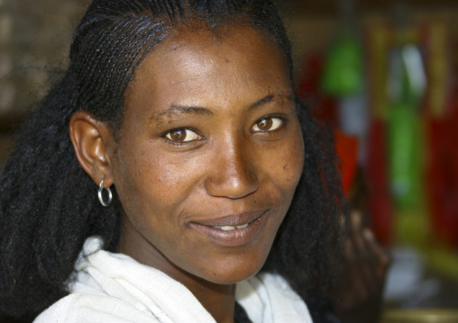 Portrait of a beautiful eritrean woman, Central region, Asmara, Eritrea