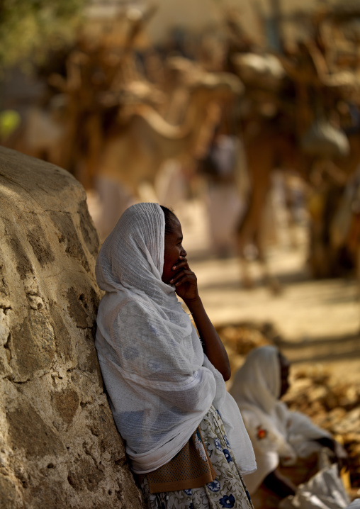 Eritrean woman in monday camel market, Anseba, Keren, Eritrea