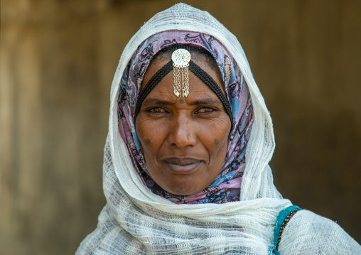 Eritrean woman from the Bilen tribe portrait, Semien-Keih-Bahri, Keren, Eritrea