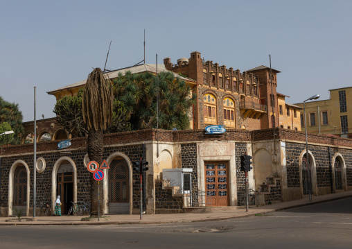 Exterior of old opera house from the italian colonial times, Central region, Asmara, Eritrea