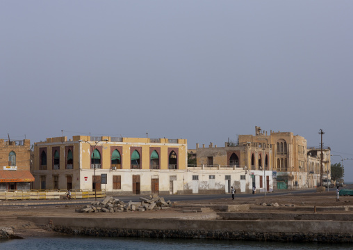 View of the old town on the seaside, Northern Red Sea, Massawa, Eritrea