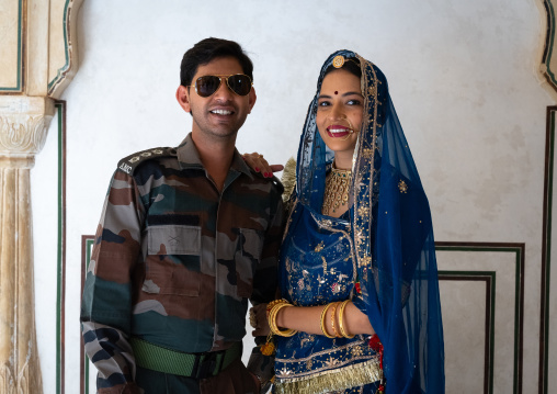 New wed couple in Amer Fort, Rajasthan, Amer, India