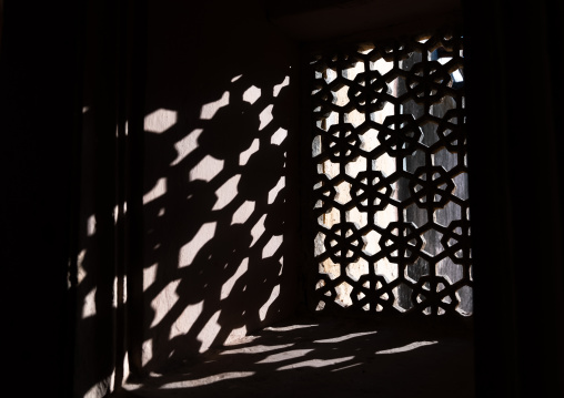 Window shadow in Amer Fort, Rajasthan, Amer, India