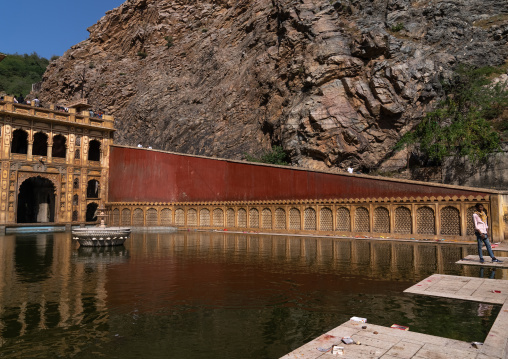 Galtaji temple pool aka monkey temple, Rajasthan, Jaipur, India