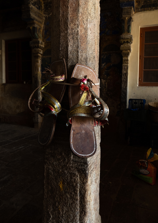 Big footwears for the god and used during a festival in Sri ranganathaswamy, Tamil Nadu, Tiruchirappalli, India