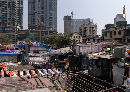 Dhobi Ghat open air laundromat, Maharashtra state, Mumbai, India