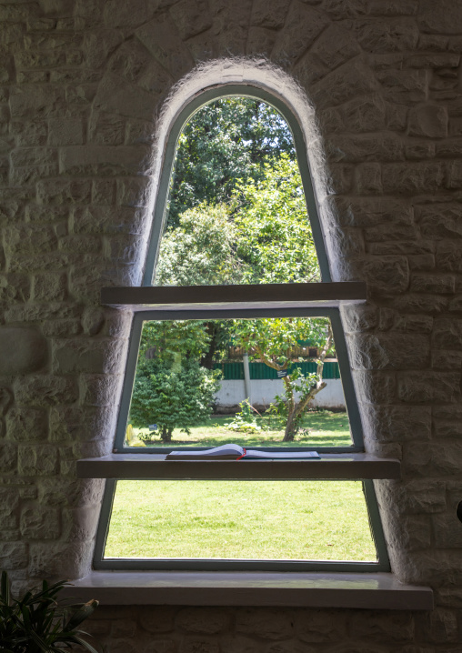 House type 4-J window in Pierre Jeanneret museum, Punjab State, Chandigarh, India
