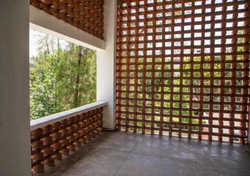 House type 4-J balcony in Pierre Jeanneret museum, Punjab State, Chandigarh, India