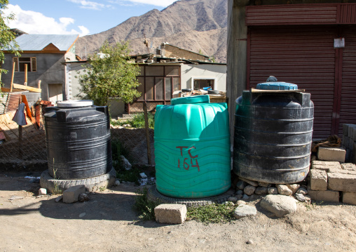 Plastic water Storage Tank, Ladakh, Kargil, India
