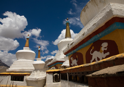 Stupas in Lamayuru Monastery, Ladakh, Khalatse, India
