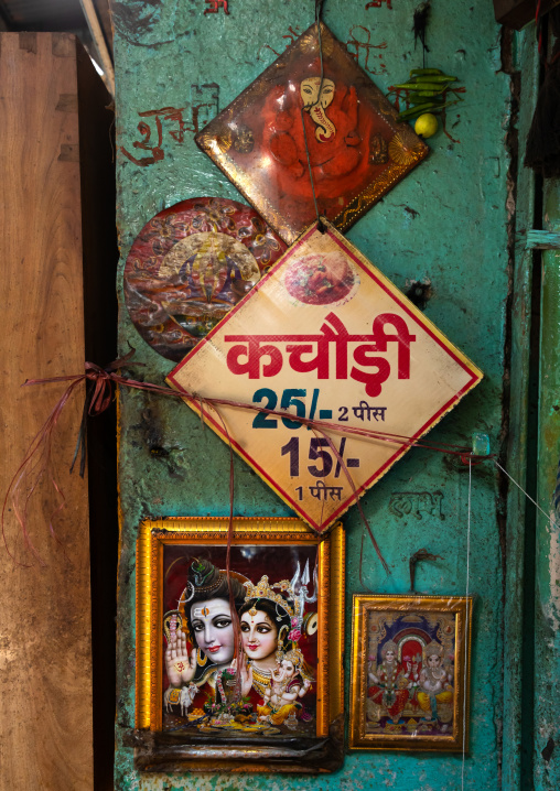 Decorations in a shop in old Delhi, Delhi, New Delhi, India