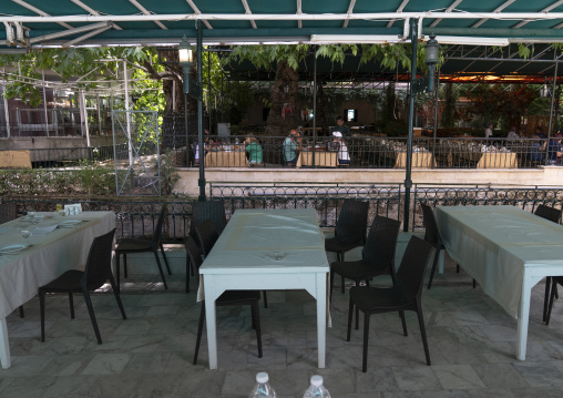 Empty restaurant during the economic crisis, Beqaa Governorate, Zahle, Lebanon