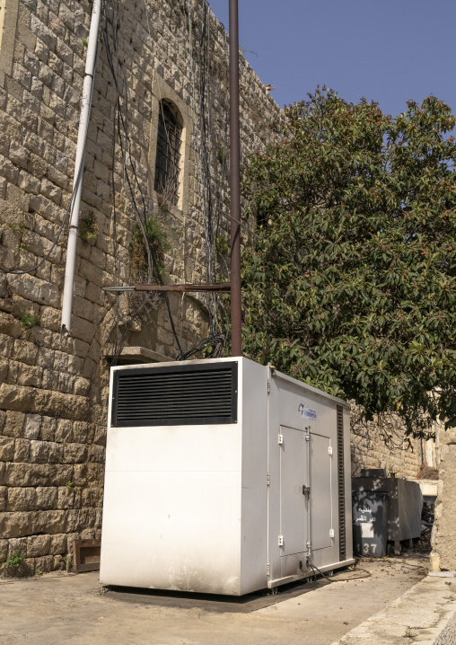 Big electric generator in the town, Mount Lebanon Governorate, Deir el Qamar, Lebanon