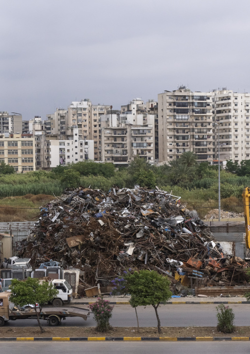 Scrap metal at garbage dump, North Governorate, Tripoli, Lebanon