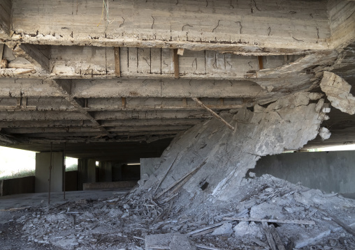 Collapsed ceiling at Rashid Karami International Fair by Oscar Niemeyer, North Governorate, Tripoli, Lebanon