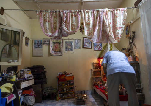 Hindi temple inside a house of a man from indian diaspora, Inhambane Province, Inhambane, Mozambique