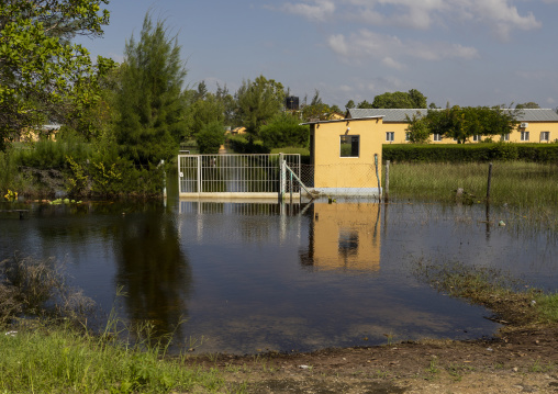 Houses in a flooded area, Inhambane Province, Inhambane, Mozambique