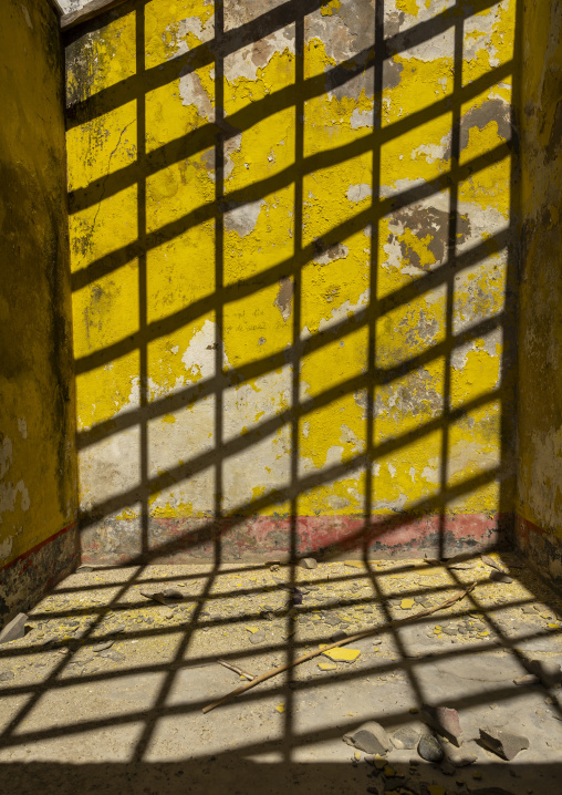Geometric patterns made by the sun in the lighthouse of Goa Island, Nampula Province, Island of Mozambique, Mozambique