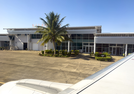 Airport seen from a plane, Inhambane Province, Vilankulo, Mozambique
