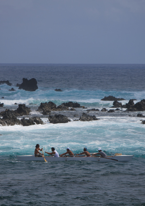 Canoe competition, Easter Island, Hanga Roa, Chile