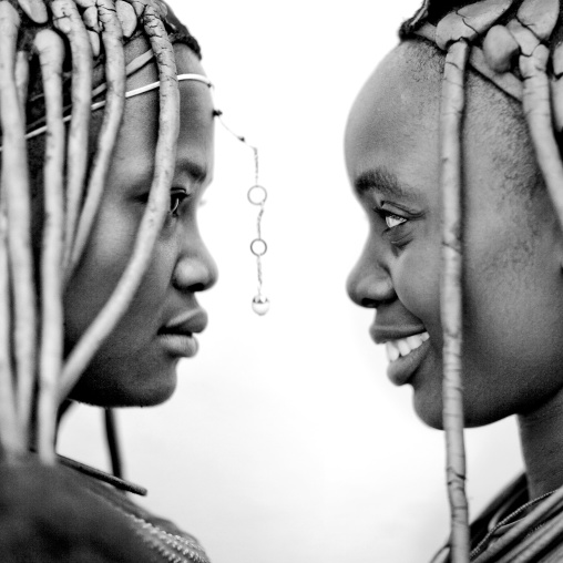 Himba Women Facing Each Other, Namibia